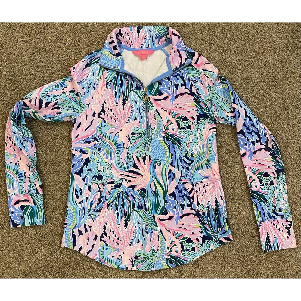 Lilly Pulitzer UPF 50+ Skipper Popover Bringing Mermaid Back Size XXS